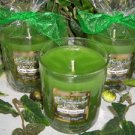 Green Tomatoes Scented Glass Tumbler Wax Jar Candle 7.5 Oz.