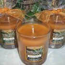 Sandalwood Scented Glass Tumbler Wax Jar Candle 7.5 Oz.