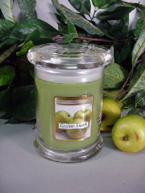 Granny Smith Apple Scented 8 oz Status Rock Jar Wax Candle