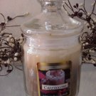 Cappuccino Scented Apothecary Glass Jar Wax Candle 9.5 Oz.