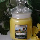 Sunflower Scented Apothecary Glass Jar Wax Candle 9.5 Oz.