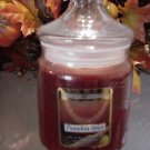 Pumpkin Spice Scented Apothecary Glass Jar Wax Candle 9.5 Oz.