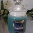 Relaxation Aromatherapy Apothecary Glass Jar Wax Candle 9.5 Oz.