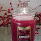 Raspberry Scented Apothecary Glass Jar Wax Candle 9.5 Oz.
