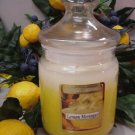 Lemon Meringue Scented Apothecary Glass Jar Wax Candle 9.5 Oz.