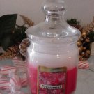 Peppermint Scented Apothecary Glass Jar Wax Candle 9.5 Oz.