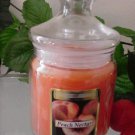 Peach Nectar Scented Apothecary Glass Jar Wax Candle 9.5 Oz.