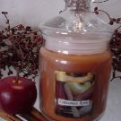 Cinnamon Apple Scented Apothecary Glass Jar Wax Candle 9.5 Oz.