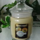 Golden Delicious Apple Scented Apothecary Glass Jar Wax Candle 9.5 Oz.