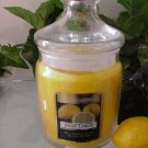 Fresh Lemon Scented Apothecary Glass Jar Wax Candle 9.5 Oz.