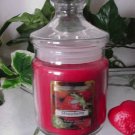 Strawberry Scented Apothecary Glass Jar Wax Candle 9.5 Oz.