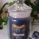 Blueberry Scented Apothecary Glass Jar Wax Candle 9.5 Oz.