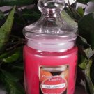 Pink Grapefruit Scented Apothecary Glass Jar Wax Candle 9.5 Oz.