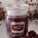 Black Cherry Scented Apothecary Glass Jar Wax Candle 9.5 Oz.