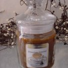 Amaretto Coffee Scented Apothecary Glass Jar Wax Candle 9.5 Oz.