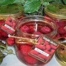 Raspberry Scented Gel Wax Candle in Preserve Jar 10 Oz.