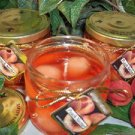 Peach Nectar Scented Gel Wax Candle in Preserve Jar 10 Oz.