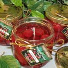 Cranberry Scented Gel Wax Candle in Preserve Jar 10 Oz.