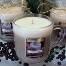 Cappuccino Coffee Scented Candle in Glass Coffee Mug 10 Oz