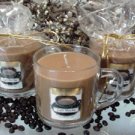 Cafe Mocha Coffee Scented Candle in Glass Coffee Mug 10 Oz