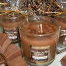 Dark Chocolate Scented Candle in Glass Coffee Mug 10 Oz