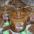 Chocolate Mint Scented Candle in Glass Coffee Mug 10 Oz