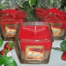 Strawberry Cheesecake Scented Square Jar Candle 10 Oz