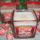 Peppermint Scented Square Jar Candle 10 Oz