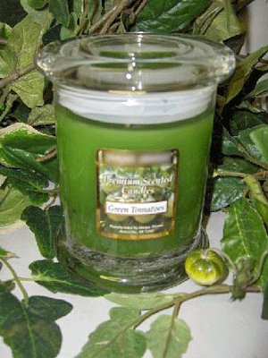 Green Tomatoes Scented 13 oz Status Rock Jar Wax Candle