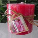 Plumeria Scented Round Pillar Candle 13 Oz.