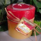 Strawberry Cheesecake Scented Round Pillar Candle 13 Oz.