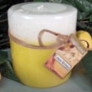 Lemon Meringue Scented Round Pillar Candle 13 Oz.