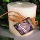 White Rose Scented Round Pillar Candle 13 Oz.