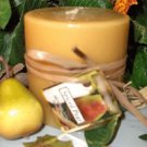 Spiced Pear Scented Round Pillar Candle 13 Oz.