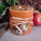 Cinnamon Apple Scented Round Pillar Candle 13 Oz.