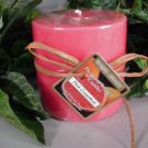 Pink Grapefruit Scented Round Pillar Candle 13 Oz.