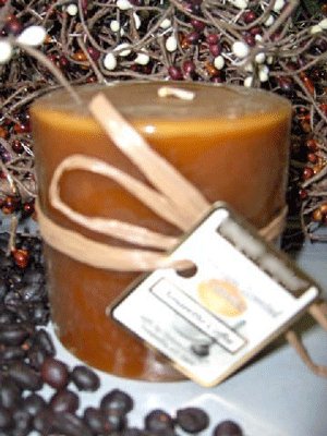 Amaretto Coffee Scented Round Pillar Candle 13 Oz.
