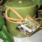 Green Tea Herbal Scented Round Pillar Candle 13 Oz.