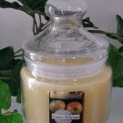 Golden Delicious Apple Scented Apothecary Glass Jar Wax Candle 16 Oz.