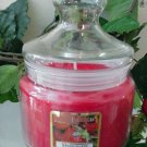 Strawberry Scented Apothecary Glass Jar Wax Candle 16 Oz.