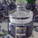 Blueberry Scented Apothecary Glass Jar Wax Candle 16 Oz.