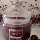 Black Cherry Scented Apothecary Glass Jar Wax Candle 16 Oz.