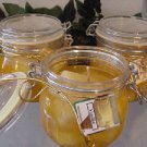 Vanilla Scented Glass Gel Preserve Jar Candle 16 Oz.