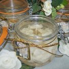 Gardenia Scented Glass Gel Floral Preserve Jar Candle 16 Oz.