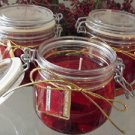 Cinnamon Cider Scented Glass Gel Bakery Preserve Jar Candle 16 Oz.