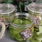 Honeydew Melon Scented Glass Gel Preserve Jar Candle 16 Oz.