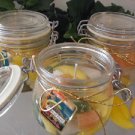 Tropical Fruit Scented Glass Gel Preserve Jar Candle 16 Oz.