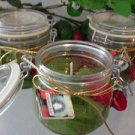 Strawberry Kiwi Scented Glass Gel Preserve Jar Candle 16 Oz.