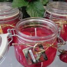 Strawberry Scented Glass Gel Preserve Jar Candle 16 Oz.