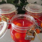 Tangerine Scented Glass Gel Citrus Preserve Jar Candle 16 Oz.